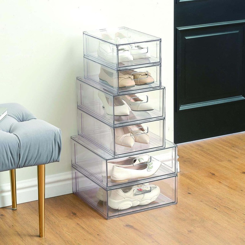 Clear Glossy Plastic Pull-Out Closet Drawer Medium Size, Adult Size gallery
