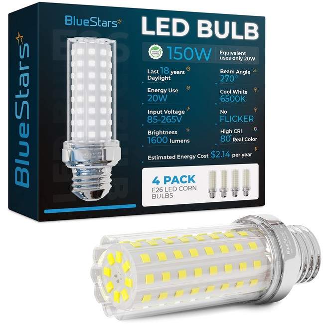 LED Corn Light Bulbs 150W Eq 20W E26 6500K Daylight Super Bright Home Garage gallery