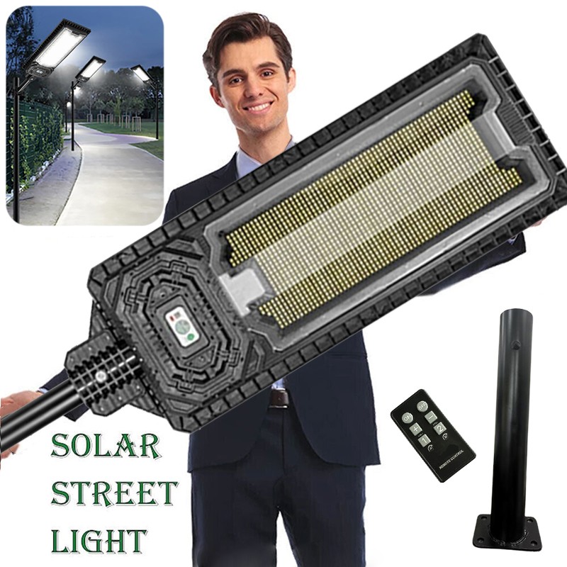 30000000LM Commercial LED Solar Street Light Outdoor Dusk to Dawn Road Area Lamp gallery