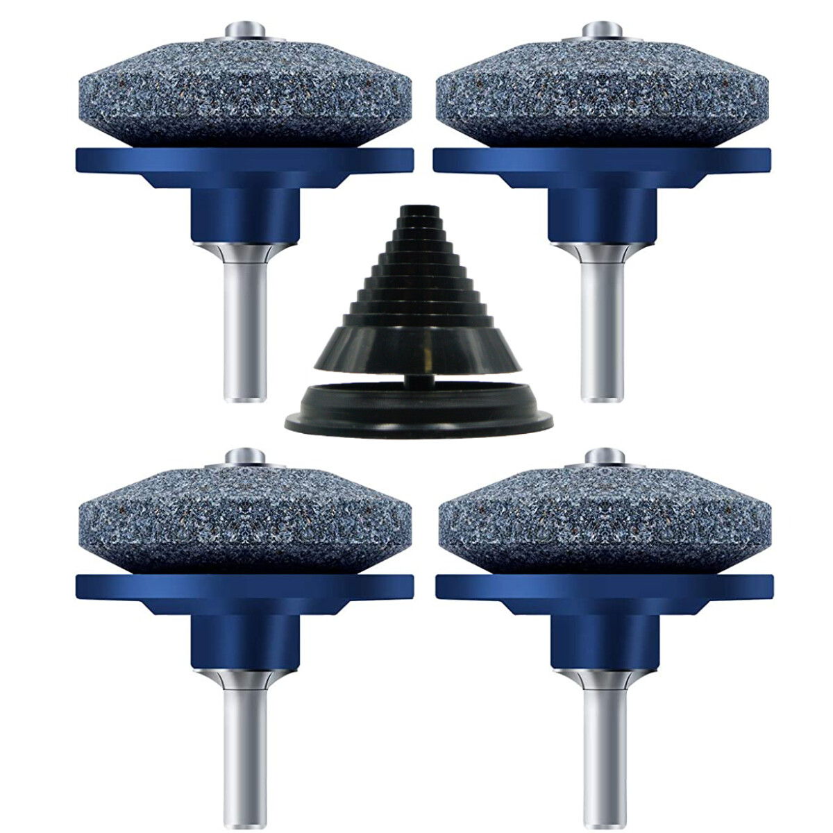 5PCS Lawn Mower Blade Sharpener Balancer Kit for Drill Grinder Stone Garden Tool gallery
