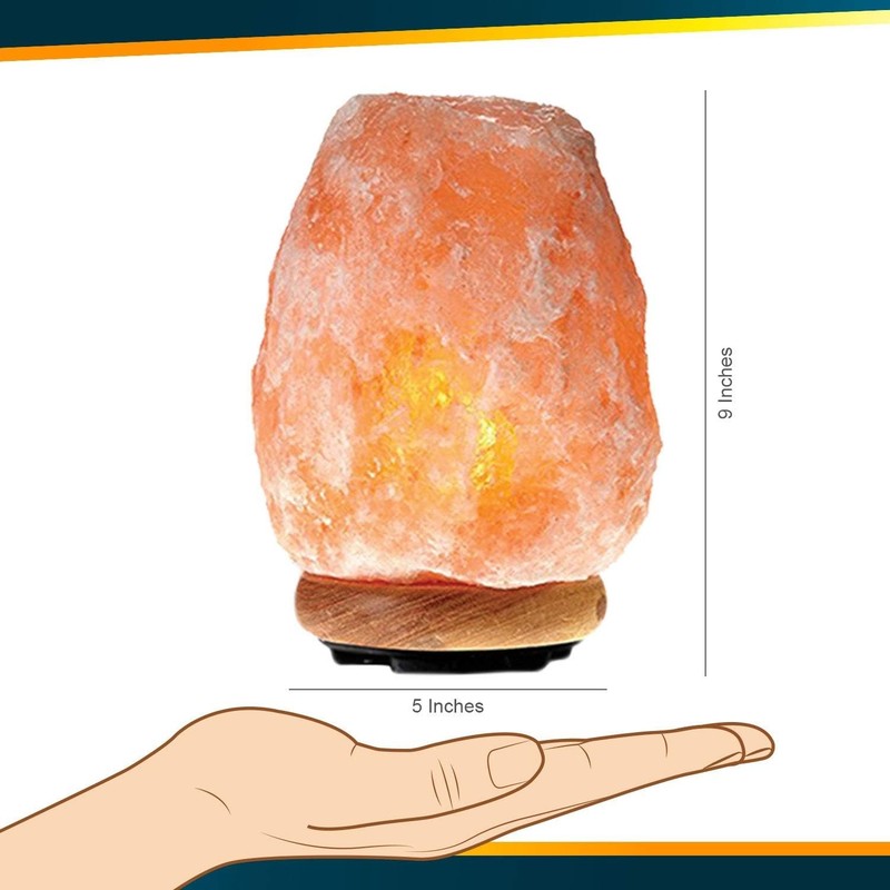 Himalayan Salt Lamp with Touch Dimmer, 5-7 lbs, Wooden Base, Unique Gift gallery