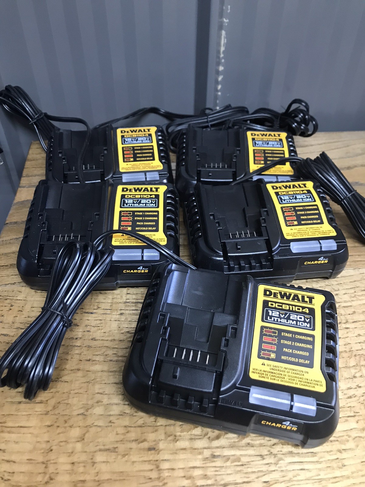 5 PACK 20V DEWALT CHARGER DCB1104 BRAND NEW gallery