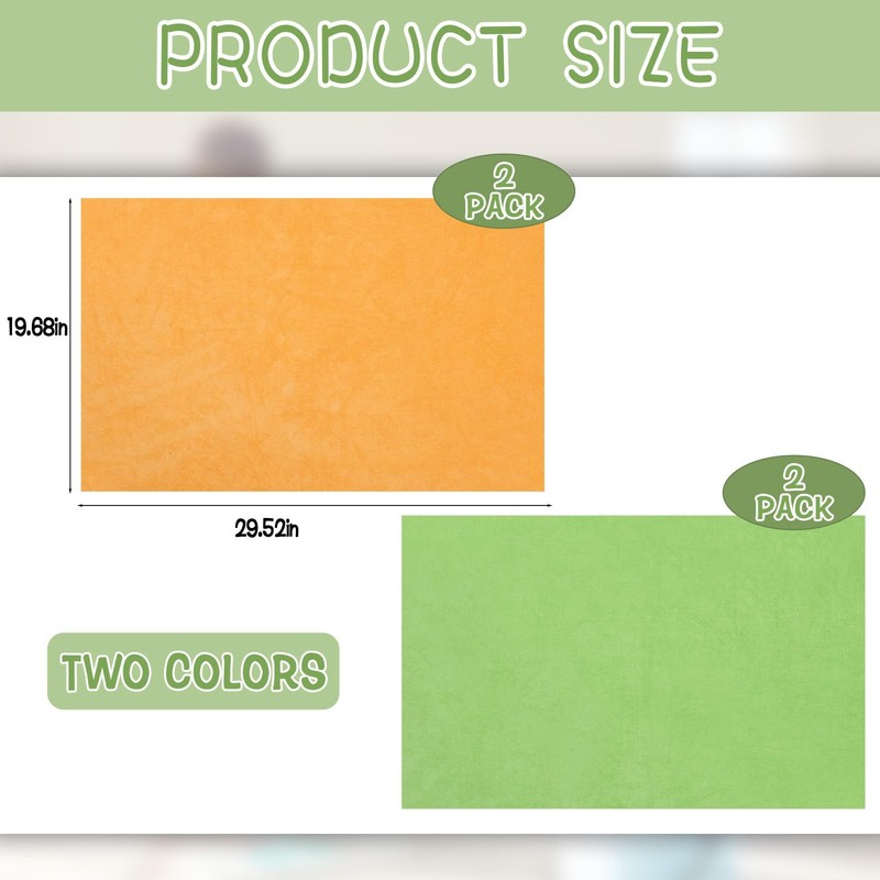 EYUNSTAR 4 Pack Extra Large Microfiber Cleaning Cloths 20"x30", Lint-Free Reu... gallery