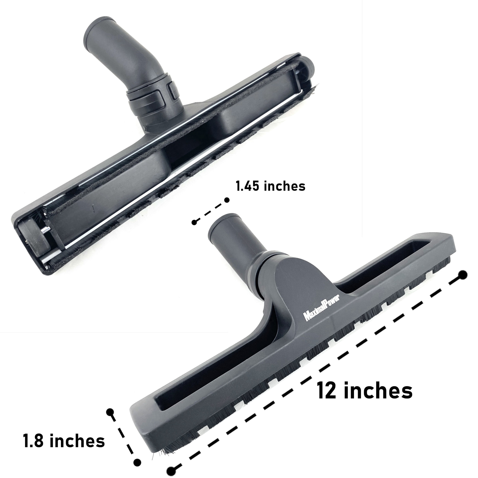 Refuelergy 12-inch Swivel Vacuum Cleaner Attachment 360 Floor Brush Tool gallery