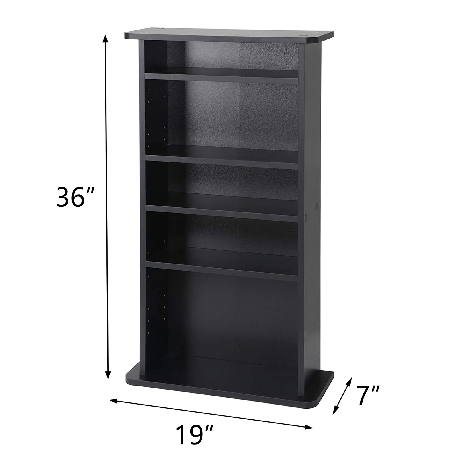 DVD Book Shelf Storage Cabinet CD Media Adjustable Customized Display 5 Layers gallery