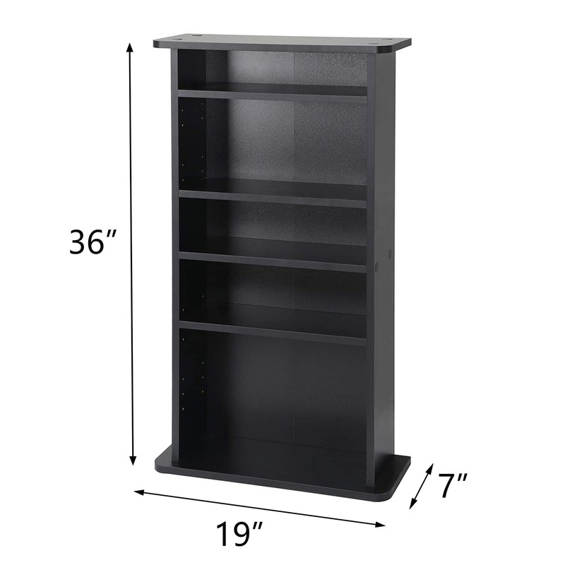Freestanding 36" Height DVD CD Media Cabinet Storage Adjustable 5 Layers Stand gallery