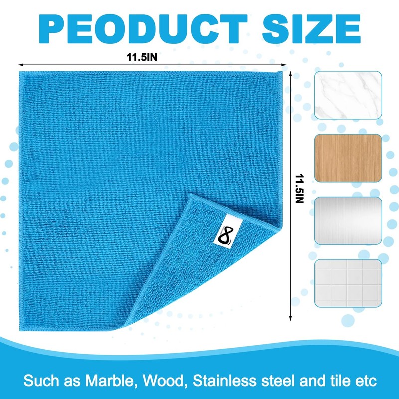Microfiber Cleaning Cloths, 15 Pack Cleaning Rags, Wet and Dry Use Cleaning T... gallery