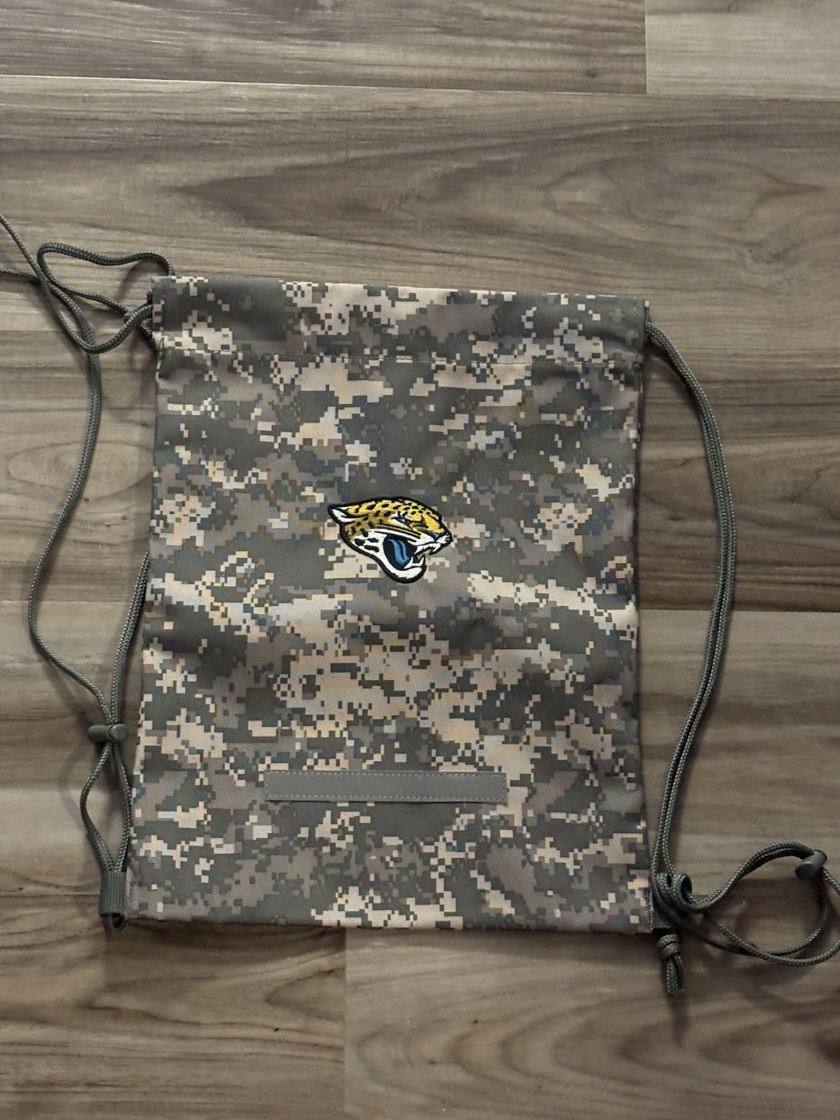 Drawstring Backpack Team Bag Jacksonville Jaguars Embroidered Logo Digi Camo