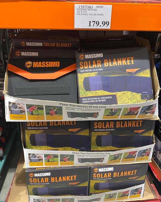 100W Portable Foldable Solar Panel Blanket Massimo W/ 2 USB & DC Charging Ports gallery