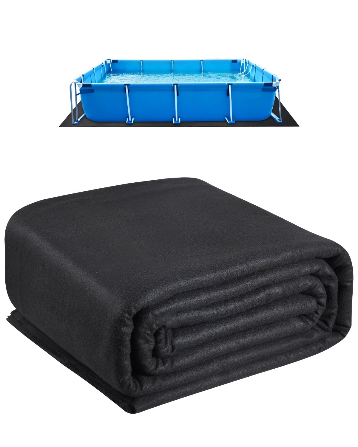 Rectangle Pool Liner Pad, 16 x 32 ft Pool Liner Pad for Above Ground Swimming Po gallery