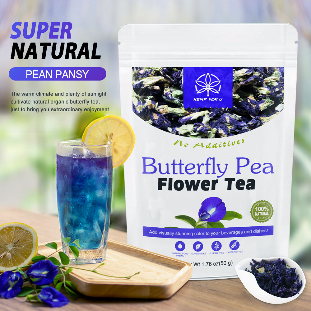 Butterfly Pea Flower Tea Pyramid Tea Bags, Clitoria ternatea Premium gallery