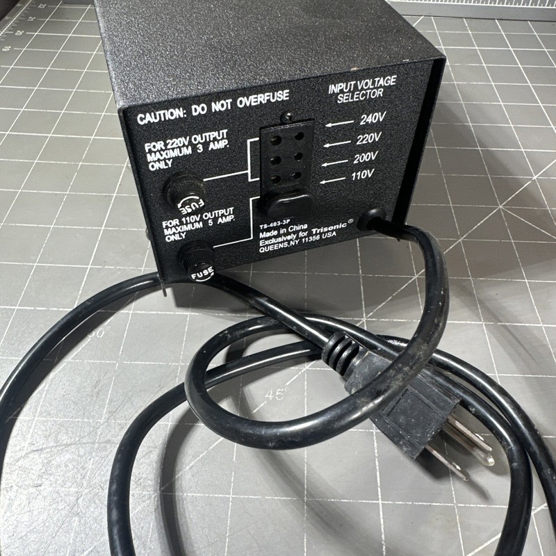 Trisonic Step Up & Down Voltage Transformer TS-403-3P 300W 220/240v— 110/120v gallery