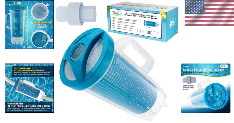 Clear Inline Pool Leaf Catcher - Lightweight & Highly Efficient Debris Collector gallery