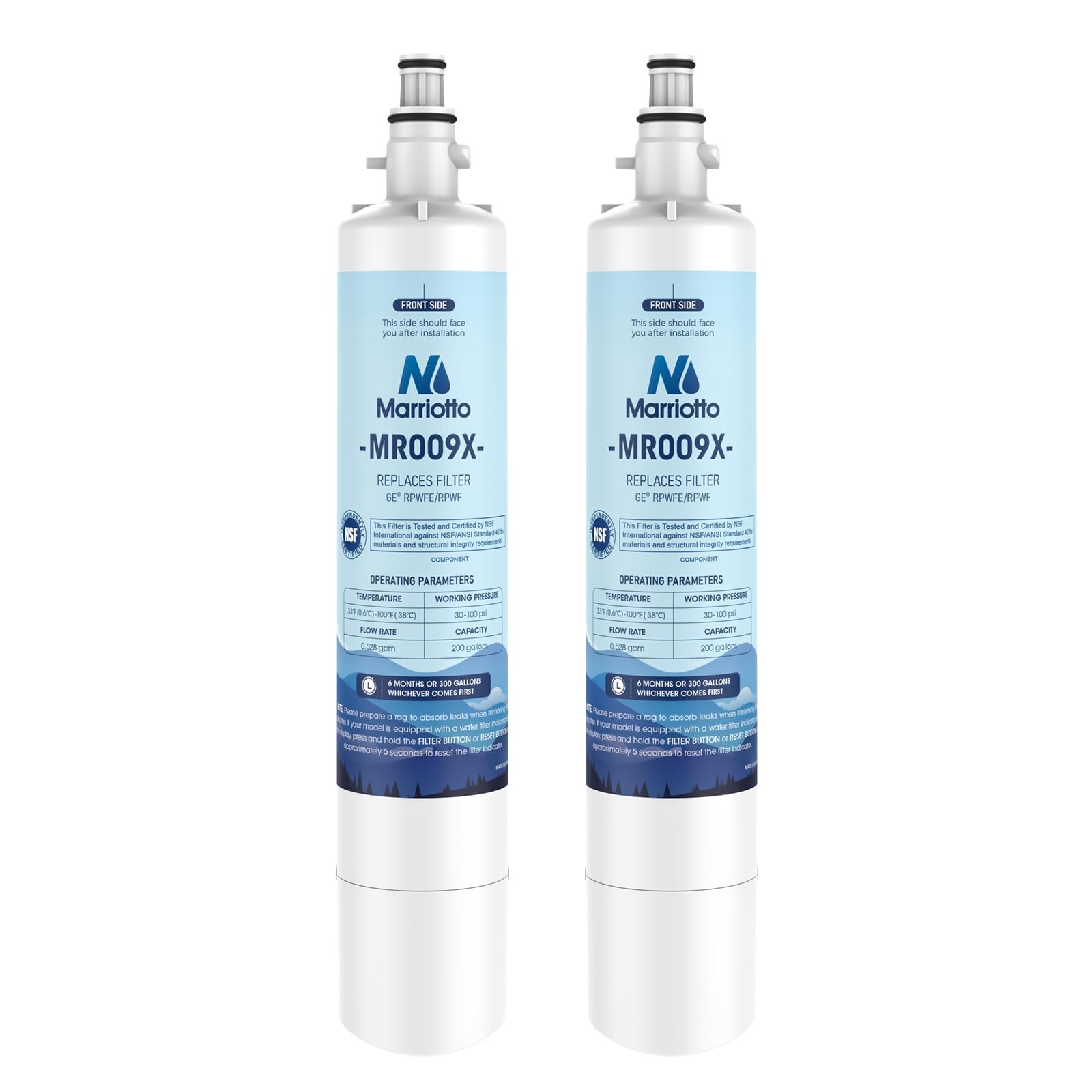 MARRIOTTO Replacement for GE RPWFE RPWF Water Filter 2 Count New White gallery