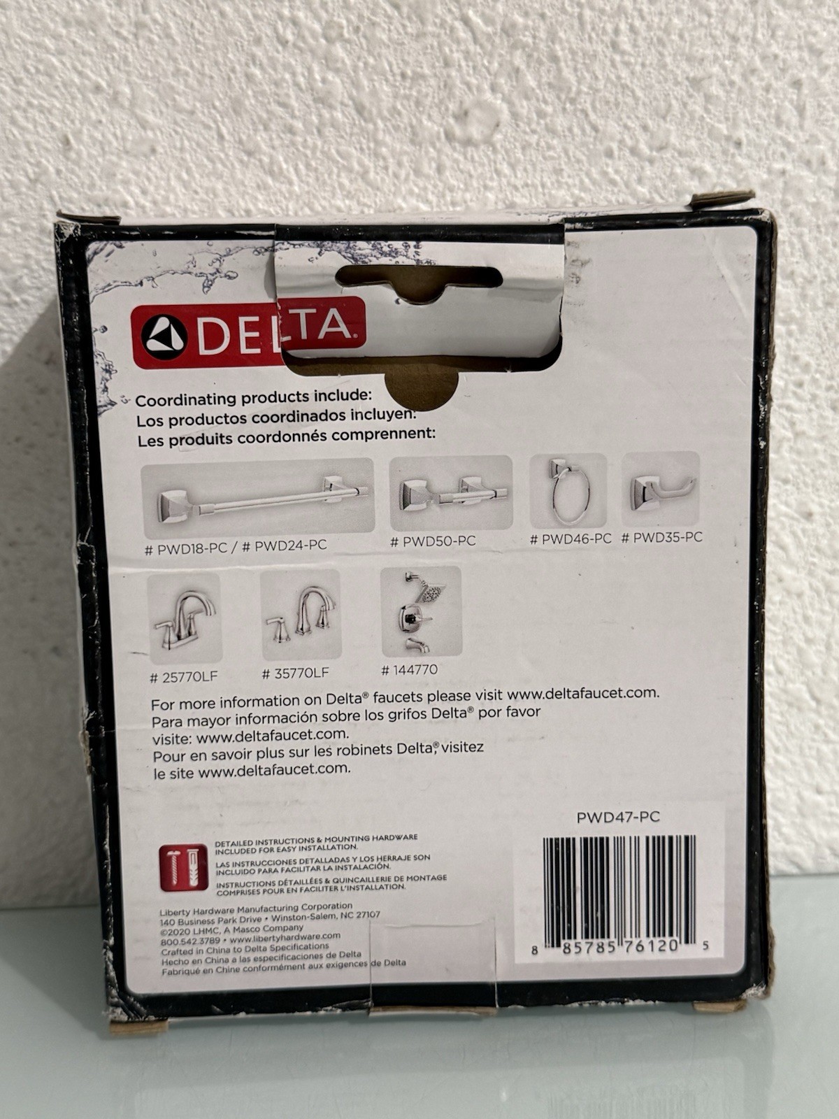 Delta Double Hand Towel Bar in Chrome Portwood 6 in. PWD47-PC Bathroom gallery