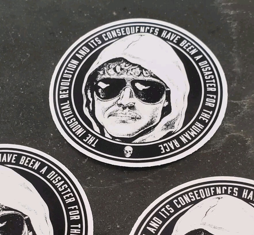 Ted Kaczynski Sticker 3x3 Inches **WORLDWIDE 🌐 SHIPPING** gallery