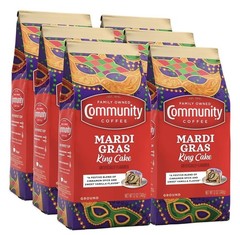 6-Pack Community Coffee Mardi Gras King Cake Ground Coffee 12oz Best By 07/31/26