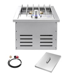 Uimoso Single Outdoor Grilling Side Burner, 17,000 BTU for Propane & Natural Gas