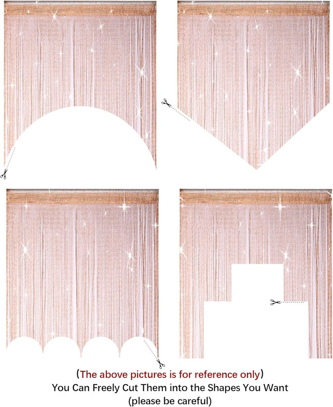 2 Pack 39 X 79 Inch String Curtains Door, Hippie Room Decor Beaded Curtains for gallery
