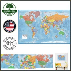 Current World Classic Wall Map, Laminated 24×36 Inches for Easy Viewing