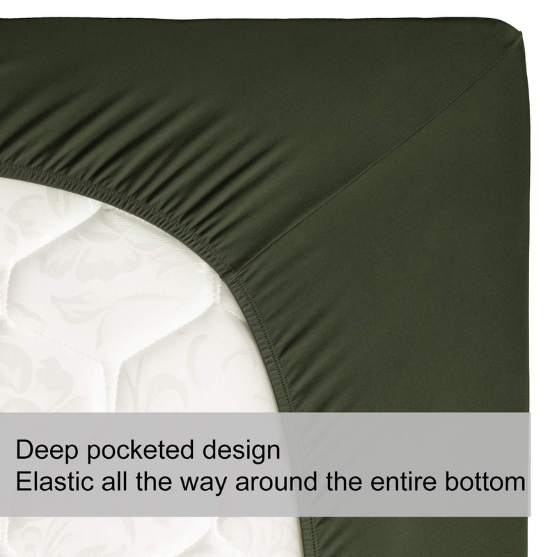 Soft Stretch King Size Fitted Sheet Only - Jersey Knit & Cozy T-Shirt Like, 4... gallery
