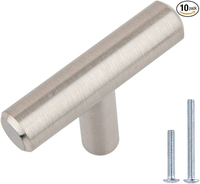 10 Pack 2 Inch Solid ‎T Bar Cabinet Knob Zinc Kitchen Cabinet Handles Pulls gallery
