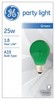 25Watt GREEN Party Light A19 Bulb Type 2Pack gallery