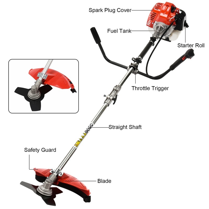52CC 2-Stroke Gas String Trimmer & Brush Cutter Straight Shaft Weed Eater Multi gallery