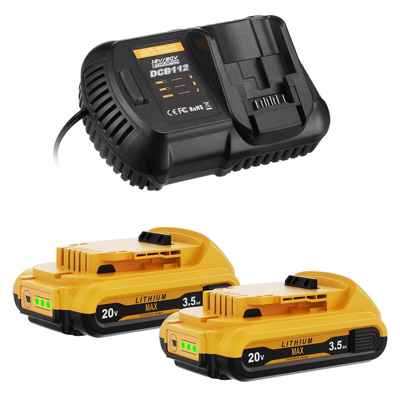 20V FOR DEWALT DCB201 20 Volt MAX Lithium-Ion Battery / Charger DCB206-2 DCB203 gallery