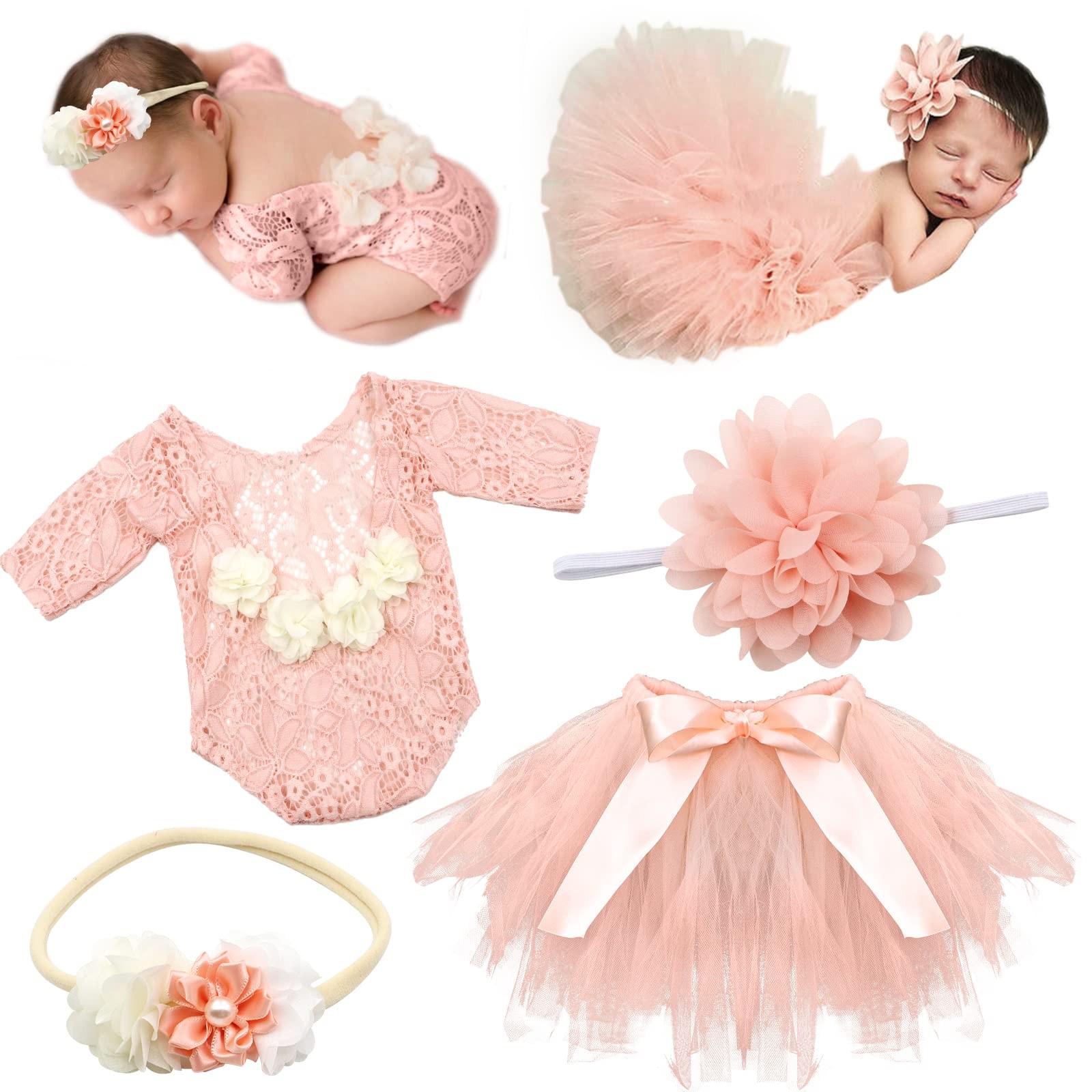 4 PCS Newborn Photography Props Outfits-BabyTutu Skirt 0-12months, Ph227-h gallery
