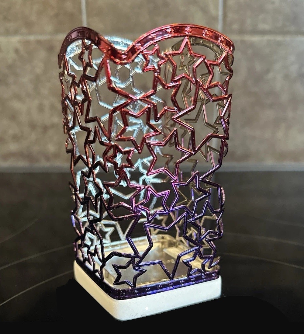Pls Read NEW! Bath & Body Works RED & BLUE* OMBRE STARS Soap Holder Sleeve Stand gallery