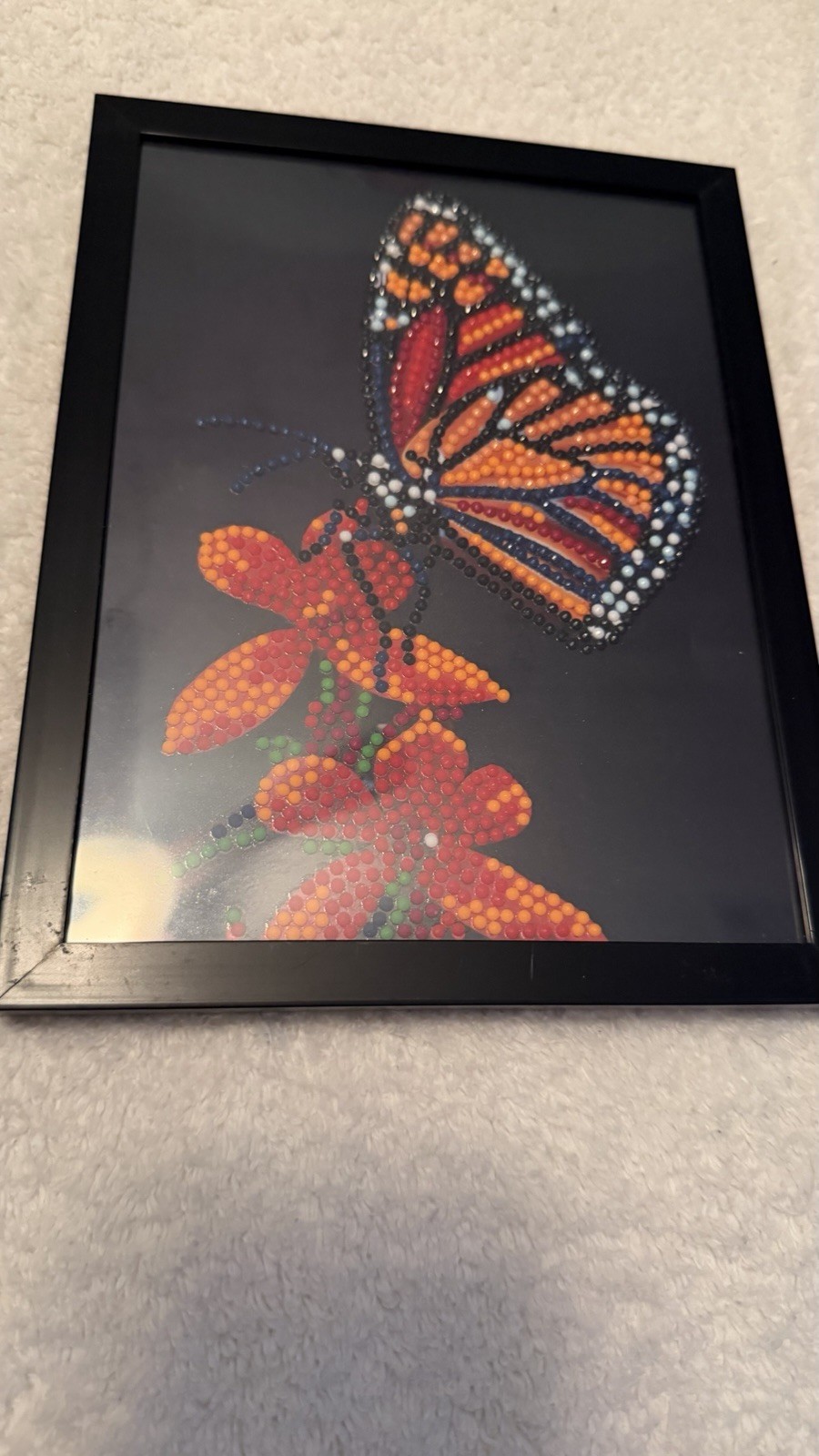 Black Wall-Mounted Picture Frame Rear-Loading Butterfly Theme gallery