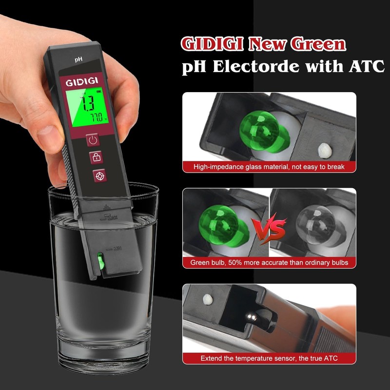 Digital pH Meter High Accuracy UL-Certified Water Tester with 6 Packs Calibra... gallery