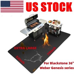 79×52″ Fireproof Grill Mat for Deck Patio & Outdoor BBQ Grill Fire Resistant Mat