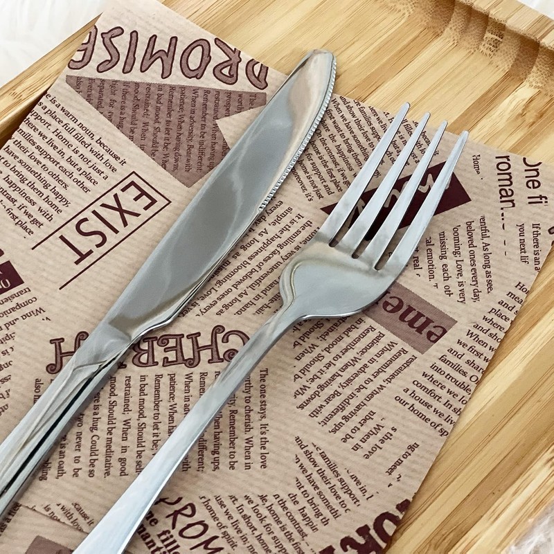 12 Piece Silverware Set with 6 Dinner Knives and 6 Dinner Forks,Flatware Set gallery