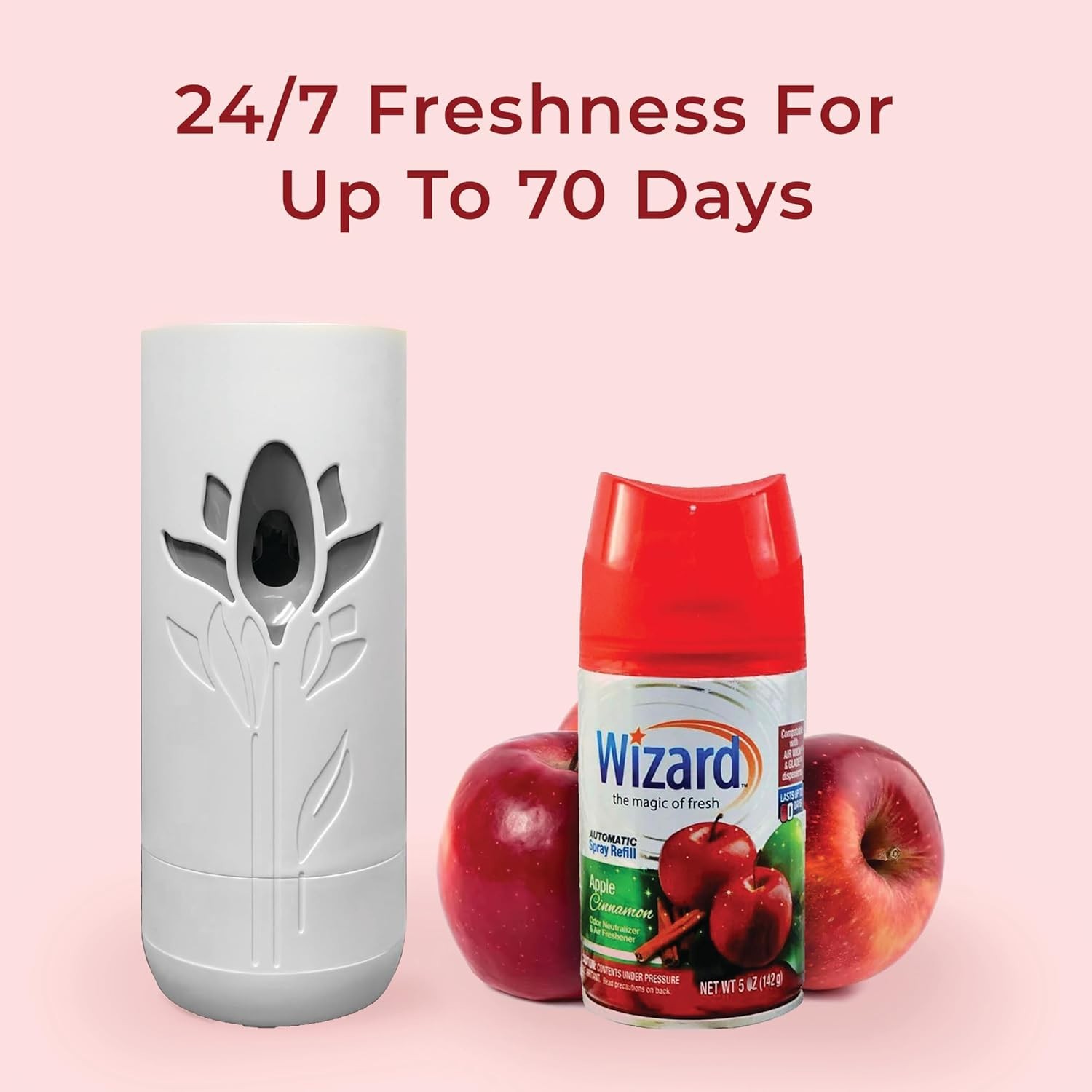 Wizard Automatic Spray Air Freshener Kit 5oz Apple Cinnamon 3 Pack Home Bath gallery