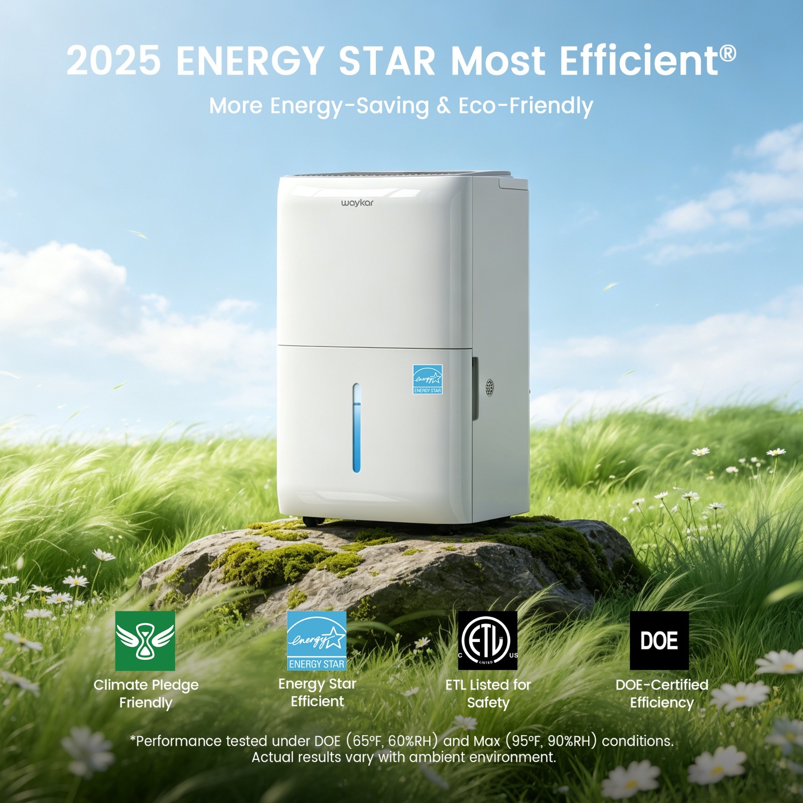 Waykar 150 Pint with Pump Most Energy Star Dehumidifier for Home Basement gallery