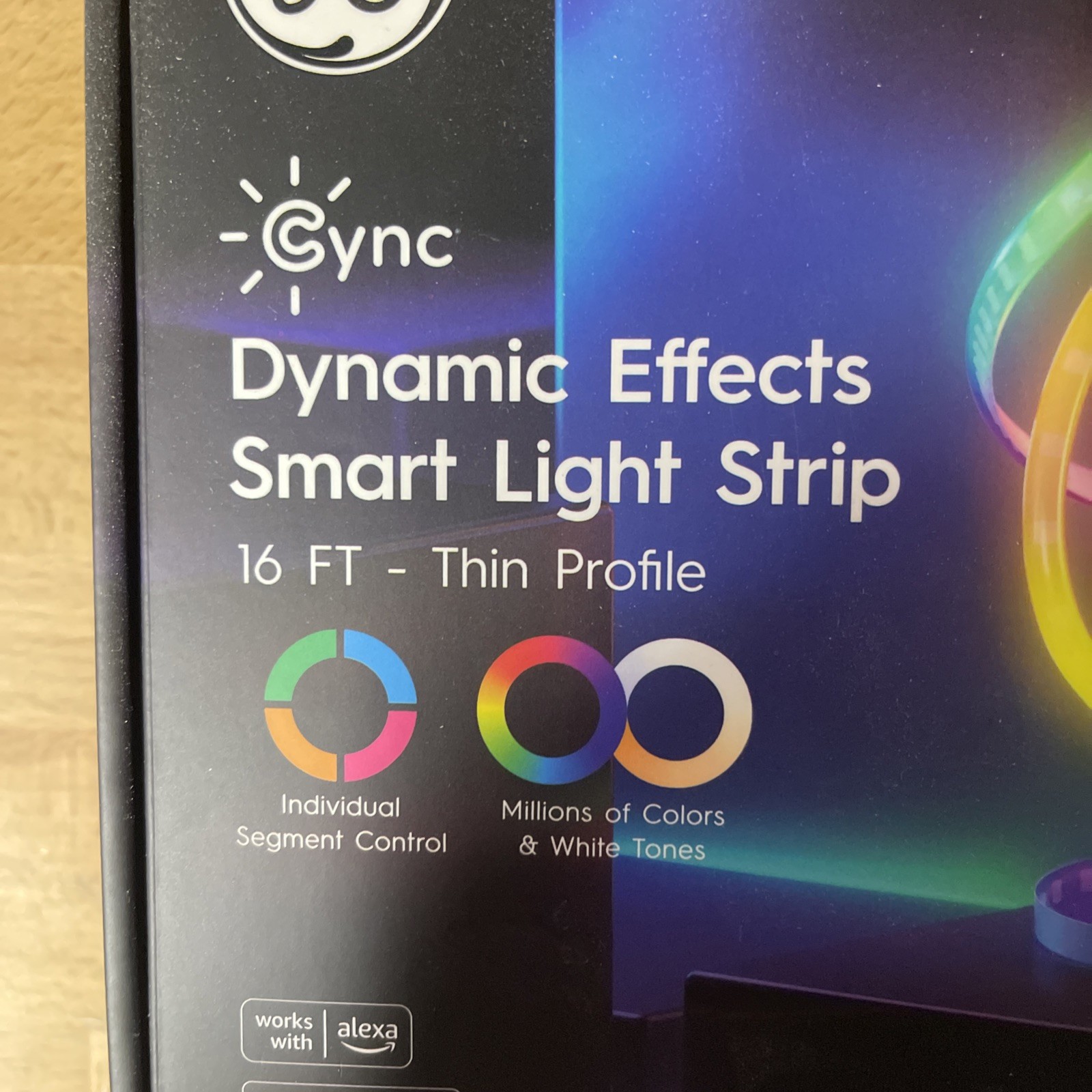 GE 16' CYNC Dynamic Effects Smart LED Full Color Light Strip Power Supply gallery