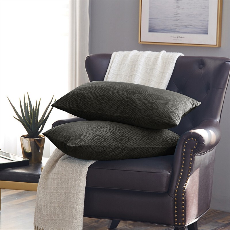 Ikat Velvet Solid Pillow Shams Rectangle Pillow Covers Decorative Cushion Cover gallery
