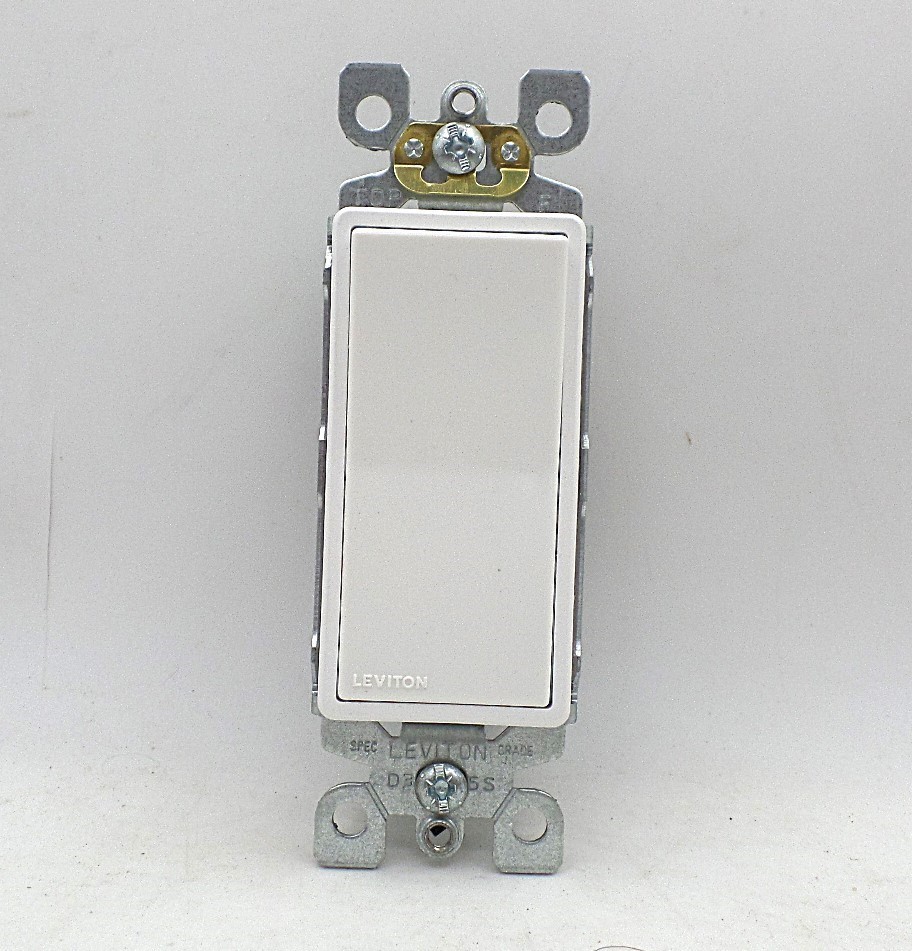 LEVITON M32-05601 DECORA 15A 1POLE ROCKER AC QUIET LIGHT SWITCH WHITE 10-PACK gallery