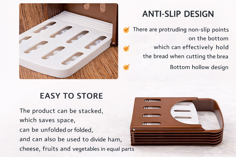 Foldable Compact Bread Slicing Guide - Bake Slicer Cutter for Homemade Bread gallery