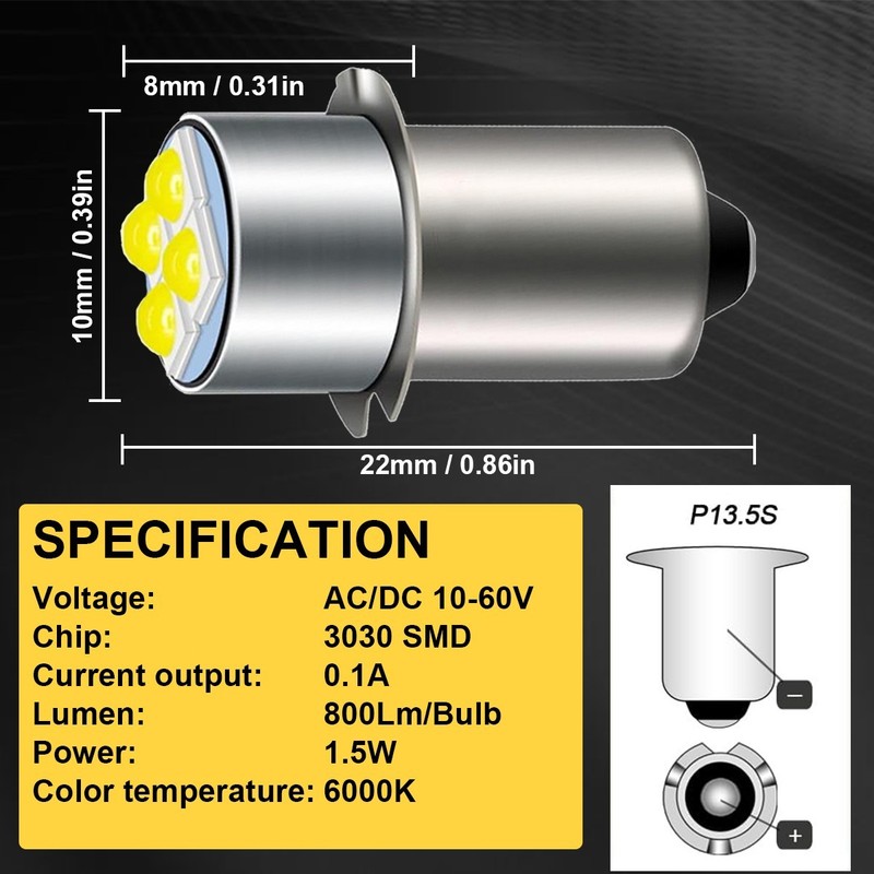 18 Volt 18V LED Flashlight Replacement Bulbs for Ridgid R849 - 4 Pack gallery