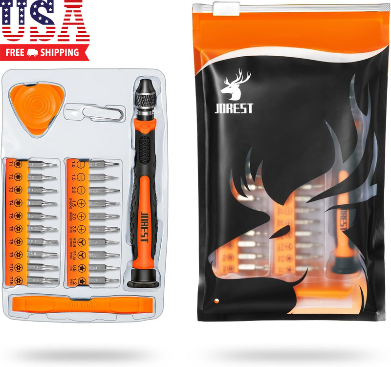 24Pcs Small Precision Screwdriver Set with Torx T5 T6 T8 T9, Y00, Star P5, Mini gallery