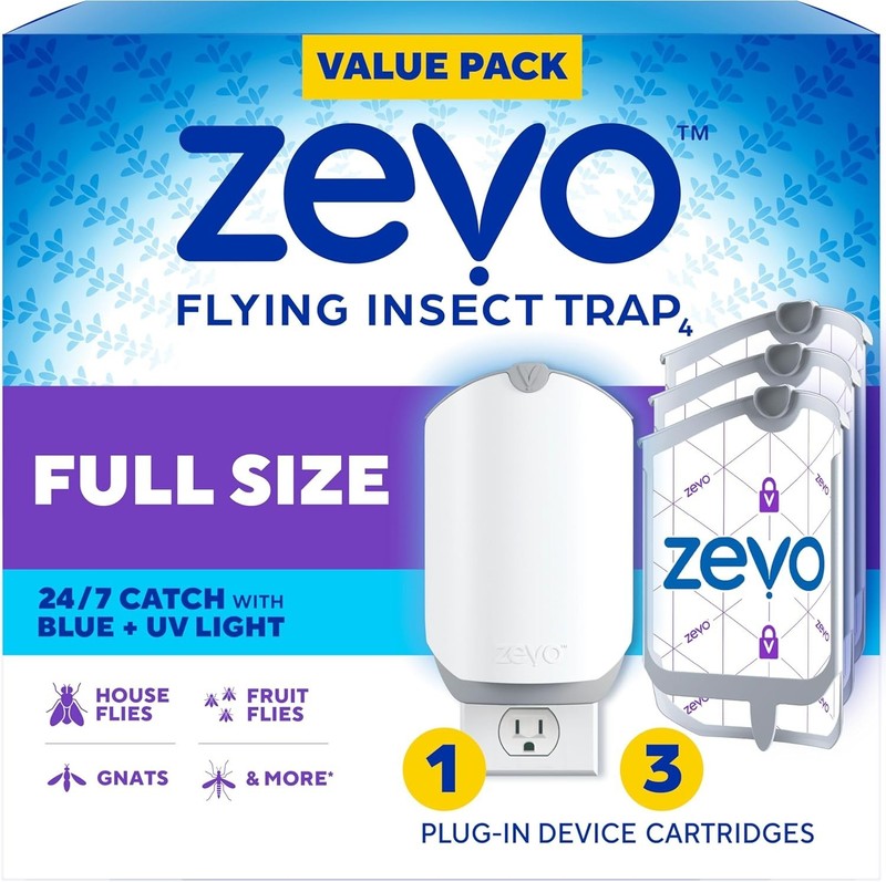 Flying Insect Trap & 3 Refill Cartridges - Plug in Fly Trap & Indoor Bug Catc... gallery