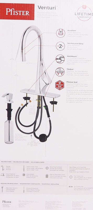 Pfister Venturi Kitchen Faucet with Pull Down Sprayer and Soap Dispenser SEALED gallery