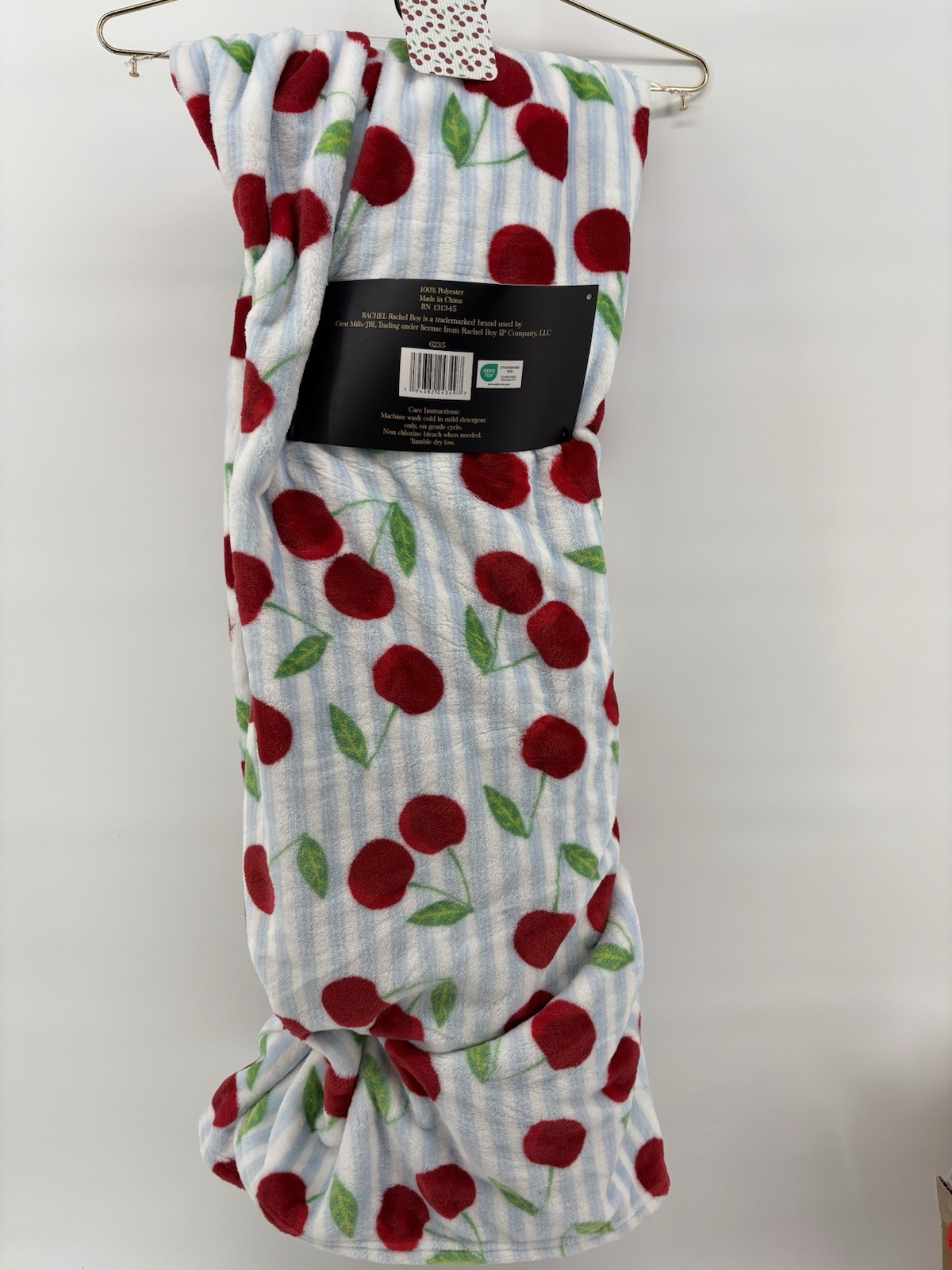 Rachel Roy Cherry Oversized Plush Blanket Throw 60x70 Inches gallery