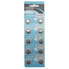 10 Pcs AG13 Alkaline 1.5V Button Cell Battery LR44 A76 G13R S76E MS76H MS76