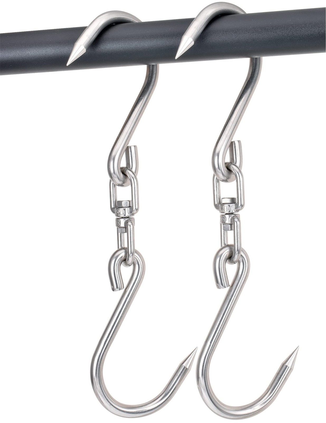 Swiveling Meat Hook,12mm Heavy Duty Stainless Steel Processing Butcher Hooks ... gallery