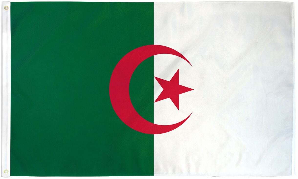 "ALGERIA" flag 2x3 ft polyester banner sign Algerian Africa African Country UN gallery