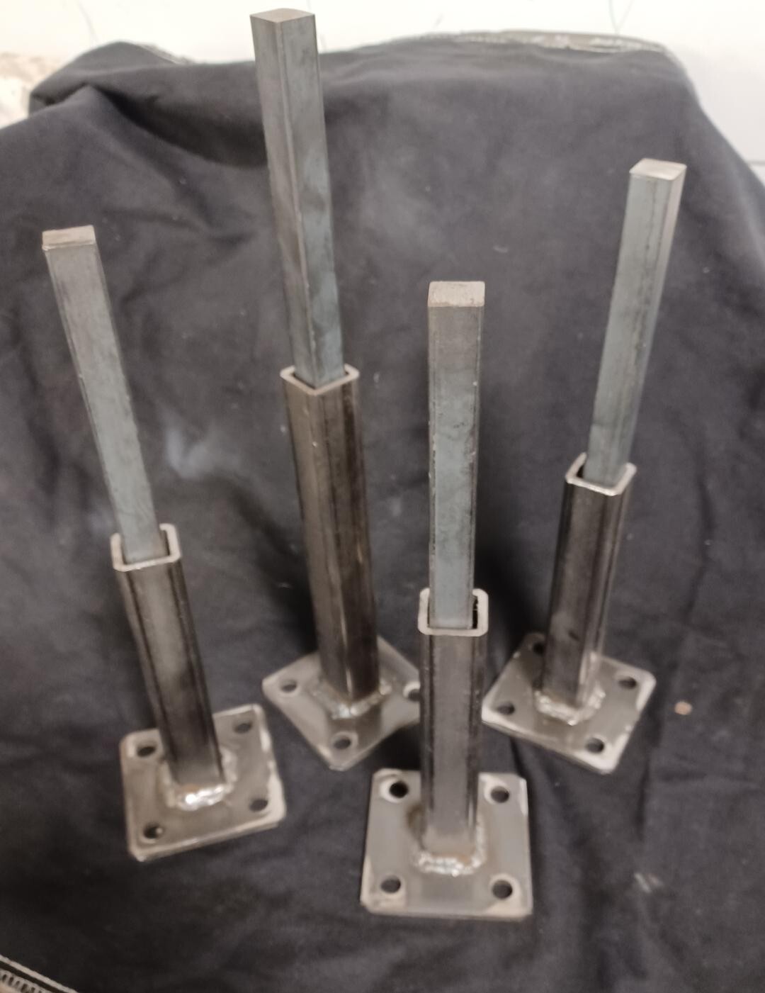 4 Rail No Weld Post repair Brackets For rusty Rails slip inside 1" rail leg P.P gallery